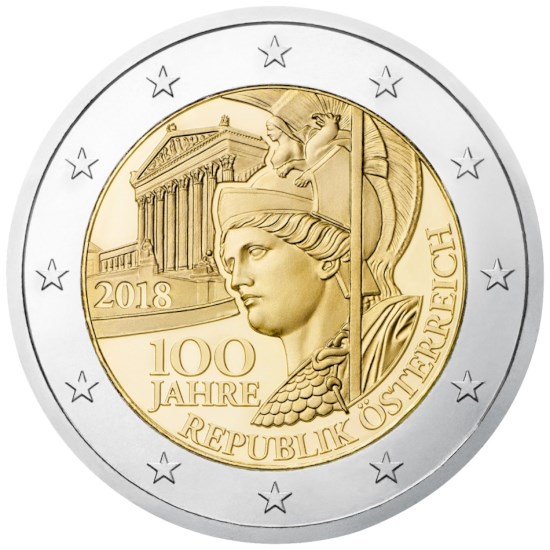 Oostenrijk 2 Euro "100 Jaar Republiek" 2018