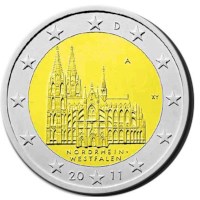Duitsland 2 Euro Set "Nordrhein-Westfalen" 2011 UNC