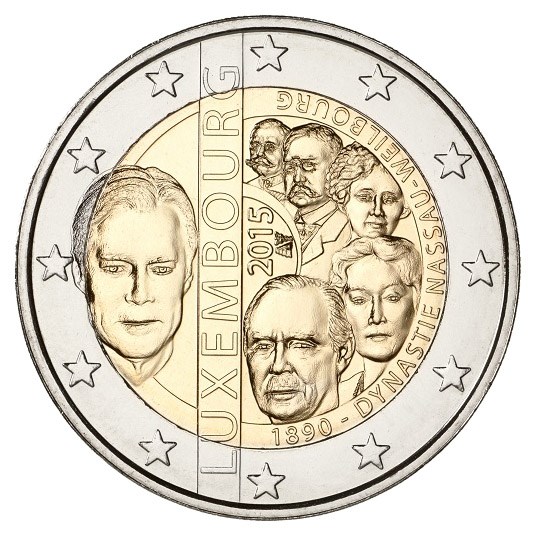 Luxembourg 2 euros « Dynasty » 2015 UNC