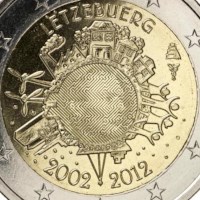 Luxemburg 2 Euro "10 Jaar Euro" 2012 Coincard