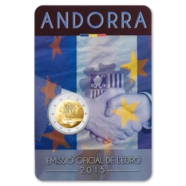 Andorre 2 Euro « Union douanière » 2015 BU Coincard