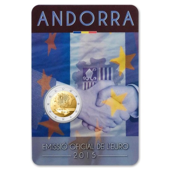 Andorra 2 Euro "Douane-Unie" 2015 BU Coincard