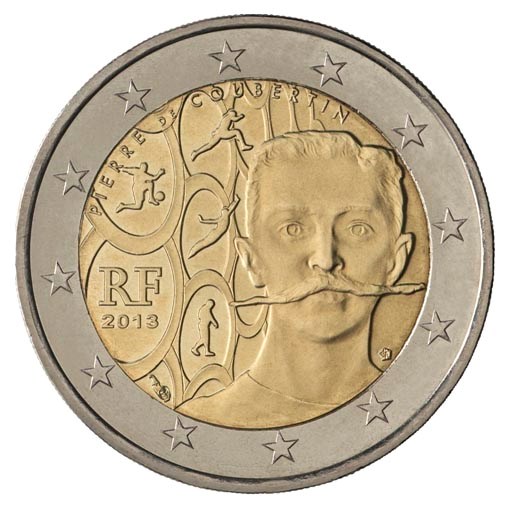 Frankrijk 2 Euro "Coubertin" 2013
