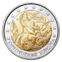 Italie 2 euros « Constitution européenne » 2005