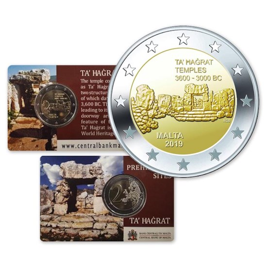 Malta 2 Euro "Ta' Hagrat" 2019 Coincard