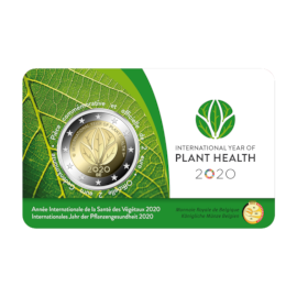 2 euromunt België 2020 ‘Internationaal jaar van de plantengezondheid’ BU in coincard FR