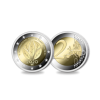 Pièce commémorative Belgique 2020 de 2 euros « Année internationale de la santé des végétaux » BU dans une coincard – FR
