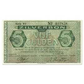 5 Gulden "Zilverbon" 1944 UNC