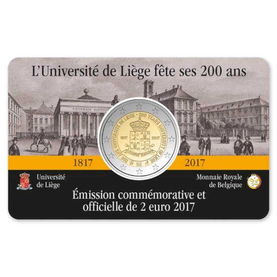 België 2 Euro "Luik" 2017 Coincard FR