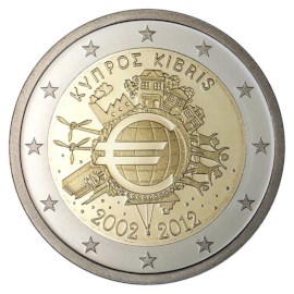 Chypre 2 euros « 10 ans Euro » 2012