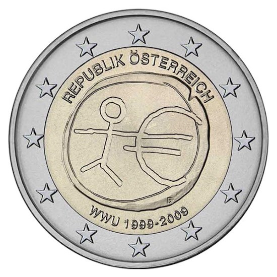 Austria 2 Euro "10 Years EMU" 2009