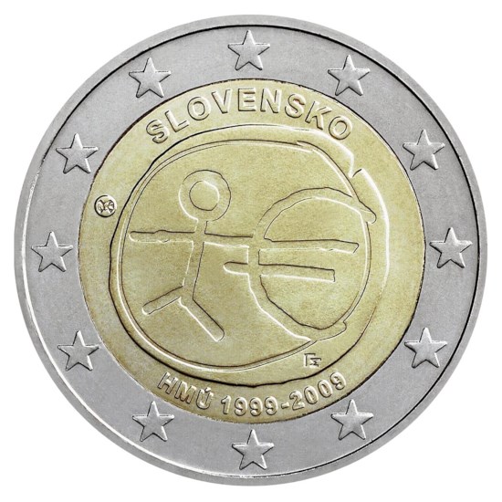 Slovaquie 2 euros « 10 ans EMU » 2009