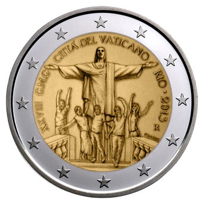 Vaticaan 2 Euro "Wereldjongerendagen" 2013