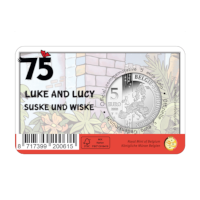 5 euro commemorative coin Belgium 2020 ’75 years Luke and Lucy’ relief BU in coincard