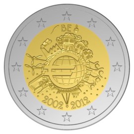Belgique 2 euros « 10 ans de l’euro » 2012