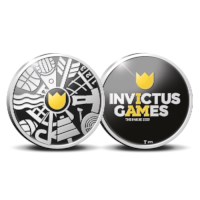 Invictus Games Den Haag 2020 penning Zilver 1 ounce met zwarte platina 