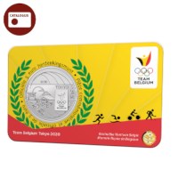 5 euromunt België 2020 ‘Team Belgium’ reliëf BU in coincard