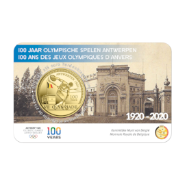 2,5 euromunt België 2020 ’100 jaar Olympische Spelen Antwerpen’ kleur BU in coincard 