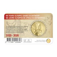 2,5 euromunt België 2020 ’100 jaar Olympische Spelen Antwerpen’ reliëf BU in coincard