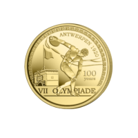 Pièce de 2,5 euros Belgique 2020 « 100 ans des Jeux Olympiques Anvers » en RELIEF BU dans une coincard