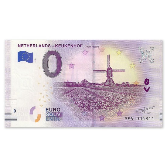 0 Euro Biljet "Keukenhof Tulpenveld"