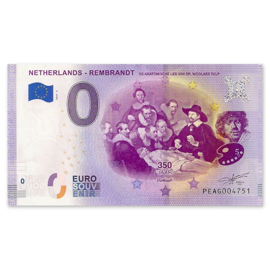 0 Euro Biljet "De Anatomische Les"