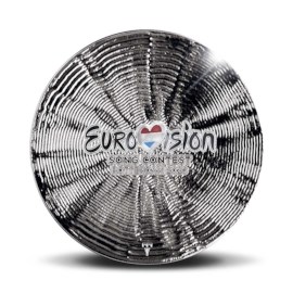 65 jaar Eurovisie Songfestival Penning Zilver 1 Ounce met kleur