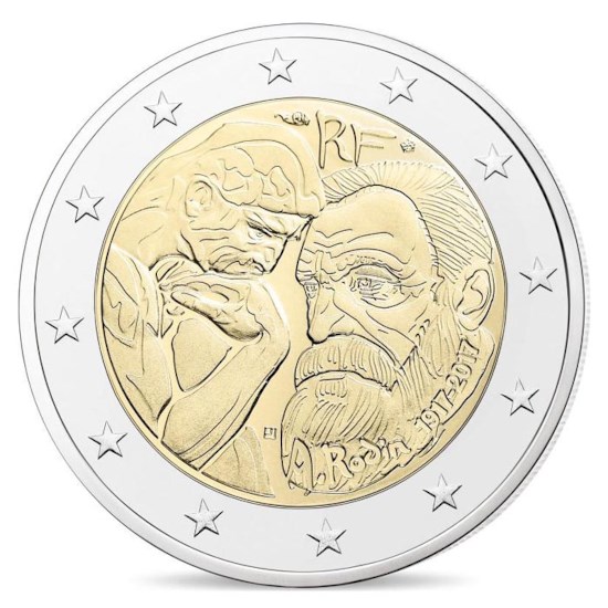 Frankrijk 2 Euro "Rodin" 2017 UNC