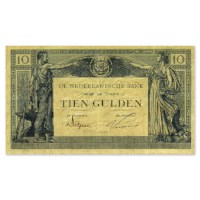 10 Gulden "Arbeid en Welvaart II" 1921 Fr+