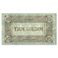 10 Gulden "Arbeid en Welvaart II" 1921 Fr+