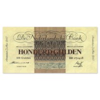 100 Gulden "Geldzuivering" 1945 Zfr