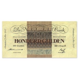 100 Gulden "Geldzuivering" 1945 Zfr