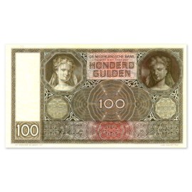 100 Gulden "Luitspelende Vrouw" 1930 Zfr
