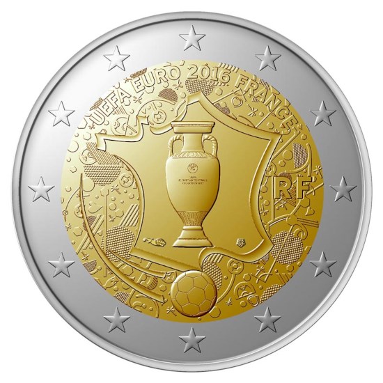 Frankrijk 2 Euro "UEFA" 2016
