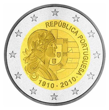 Portugal 2 euros « République » 2010