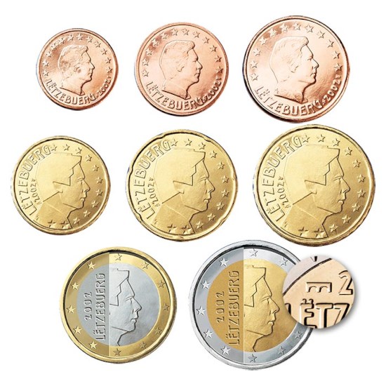 Luxemburg UNC Set 2019 met NL muntmeesterteken
