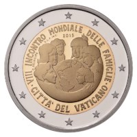 Vatican 2 euros « Journées Mondiales de la Famille » 2015