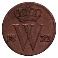½ Cent 1819-1837 Willem I Fr+