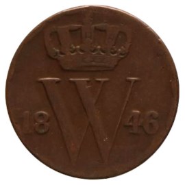 ½ Cent 1846-1847 Willem II ZFr