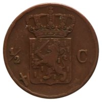 ½ Cent 1846-1847 Willem II ZFr