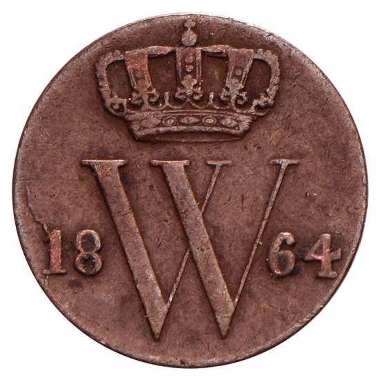 ½ Cent 1850-1873 Willem III ZFr