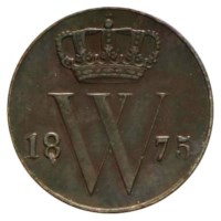 ½ Cent 1875-1877 Willem III ZFr