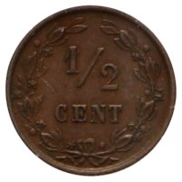 ½ Cent 1878-1886 Willem III (nieuw type) ZFr