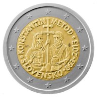 Slovakia 2 Euro "Konstantín Metod" 2013