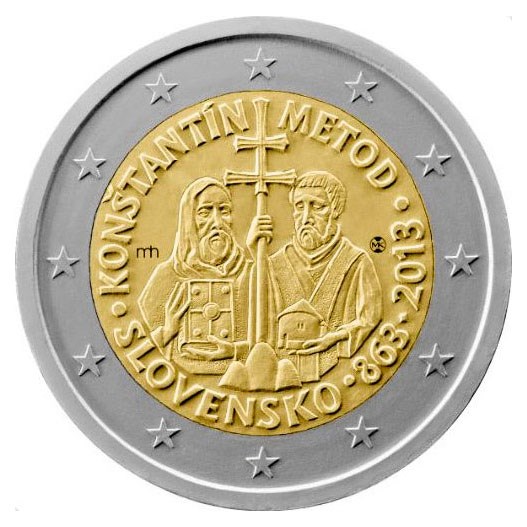Slovakia 2 Euro "Konstantín Metod" 2013