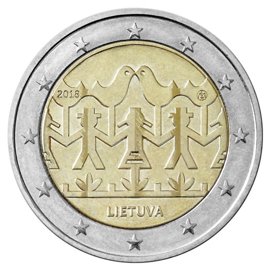 Lithuania 2 Euro "Sing and Dance" 2018