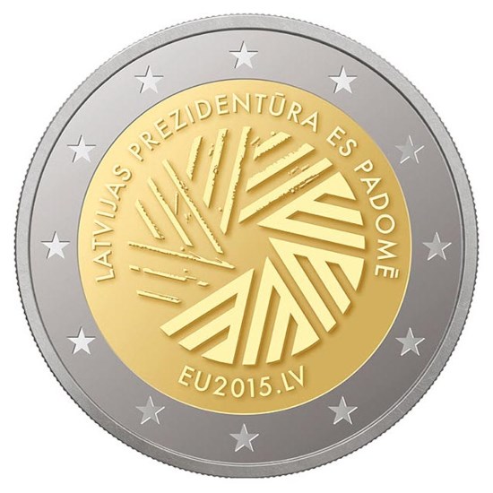Latvia 2 Euro "EU President" 2015