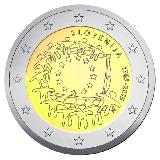 Slovenia 2 Euro "European flag" 2015