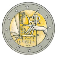 Italie 2 euros « Braille » 2009