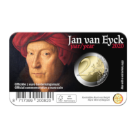 Pièce de 2 euros Belgique 2020 « Année Jan van Eyck » BU dans une coincard FR